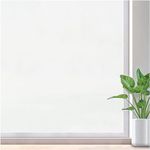 Coavas Window Films for Privacy Window Film Frosted Static Cling Non Adhesive Vinyl Sticker Sun Heat Blocking Window Coverings for Bathroom Home Office Door 17.5x78.7 Inch,44.5x200cm,White