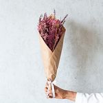 Flowers and Fillers Pink Confetti Bunch Flower Bouqet | Eco-Friendly Flowers for Home, Office, Bedroom, Table Decoration | Dried Flower Boquet