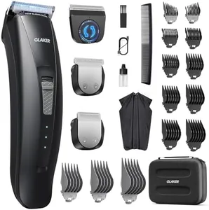 GLAKER Hair Clippers for Men - Cordless 3 in 1 Versatile Hair Clipper with Extra Long Guards, Detachable Blade & Storage Bag, Complete Mens Grooming Kits for Blending & Fade Cuts