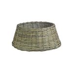 Festive Christmas Tree Skirt Split Kubu Grey Rattan Extra Large 58cm x 24cm