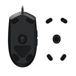 kwmobile Mouse Feet Replacement Compatible with Logitech G102 Computer Mouse Skates Sticker - Black