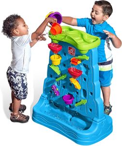 Step2 Waterfall Discovery Water Wall – Outdoor Water Table with 13-Piece Set