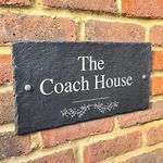 Bespoke Slate House Signs - Handmade Custom Door Number Wall Plaque with Rustic Black Farmhouse Design - Includes Screws & Fixings - Ideal for Home, Office, Gate, Porch - 40 x 20cm