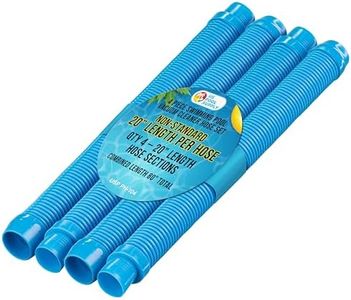 U.S. Pool Supply Professional Swimming Pool Vacuum Cleaner Hoses, Shorter 20" Sections, 4 Pieces - Extension Replacement Hoses 1.5" Cuffs Flexible Spiral Wound - Fits Most Brands of Automatic Cleaners