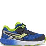 Saucony Kids Boys Ride 10 Jr Running Shoe, 5 M US Navy/Green