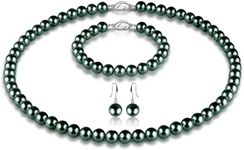 AOOVOO Pearl Necklace Set for Women