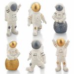 Storio Super Cute Astronaut Swimming Water Toys Non-Toxic,BPA Free Colorful Soft Rubber Float Squeeze Sound Squeaky Bathing Toy for Baby Chu Chu Toy Set of 6