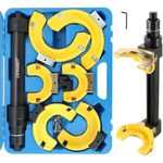 DASBET Strut Spring Compressor Set Macpherson Strut Spring Compressor Kit Interchangeable Fork Strut Spring Extractor Set Strut Coil Spring Shock Absorber Remover Tool