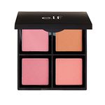 e.l.f. Powder Blush Palette, 4 Gorgeous Blush Shades For Creating Different Looks, Light