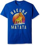 Disney Men's Lion King Simba Pride Hakuna Matata Warrior Graphic T-Shirt, Royal, Medium