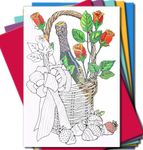 Art Eclect Adult Colouring Greeting Cards for Birthday, Anniversary and Every Occasions (20 Cards and 20 Coloured Envelopes Included, Set AC/Rainbow)