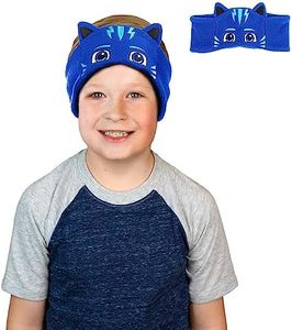 PJ Masks Catboy Kids Headphones by CozyPhones - Over The Ear Headband Headphones - Volume Limited with Thin Speakers & Soft Fleece Headband