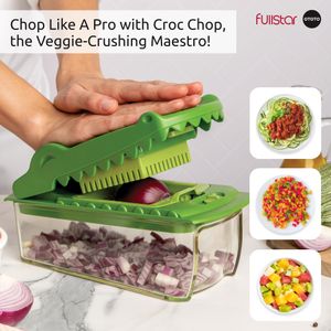 Fullstar 4-in-1 Vegetable Chopper & Slicer with Container – Spiralizer, Dicer, Kitchen Gadget
