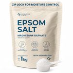 Carbamide Forte Epsom Salt for Foot & Bath 1kg | Magnesium Sulphate Crystals for Relaxing Bath, Foot Soak & Garden Use | Epsom salt for Pain Relief Foot & Muscle Relaxation