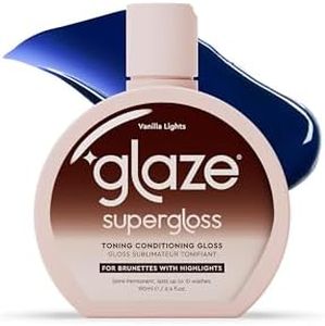Glaze Super Gloss Color Conditioning Gloss – Vanilla Lights for Light to Medium Brown Hair with Higlights – Rinse Out Semi-Permanent Hair Gloss that Enhances Color and Boosts Shine & Hydration