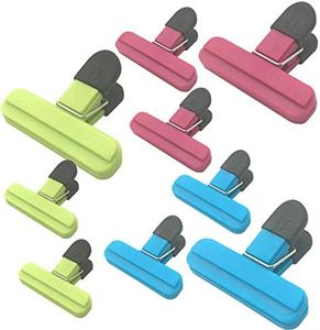 UNIYO 9Pack Large Chip Bag Clips - Assorted Sizes Food Bag Clips Plastic Heavy Seal Grip