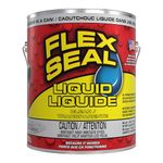Flex Seal Liquid Waterproof Rubber Sealant Coating, Leak Repair & Patch for Roof, Gutters, Concrete & Basements, Brush/Roll/Dip/Pour, Clear, 128 oz (3.79 L)
