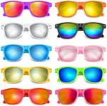 Morcheiong 10 Pack Neon Party Sunglasses Unisex Retro Style Party Favors Birthday Beach Pool Party Supplies, 10 Colors