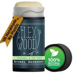 The Ilex Wood Natural Deodorant Stick 70ml – Handmade in UK, Aluminium Salts Free, Plastic Free, Alcohol Free, Vegan, Eco Friendly Cardboard Tube – Bergamot and Tea Tree (Citrus)