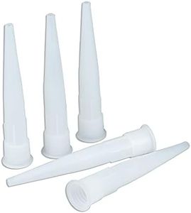 30pcs Plastic Caulk Nozzle Tip Extender Tool, Caulking Nozzles Applicator, Easy To Use, White