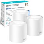 TP-Link Deco X50 AX3000 Whole Home AI-Driven Mesh Wi-Fi 6 System, Dual-Band with Gigabit Ports, Coverage up to 6,500 ft2, Connect up to 150 devices, 1 GHz Dual-Core CPU, HomeShield Security, Pack of 3