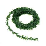 Ruick Artificial Ivy Garlands Green Leaves 7.5 M / 24.6Ft Realistic Fake Aesthetic Hangin Vines for Home Garden Accessories Wedding Party Wall Decor