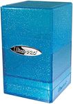 Ultra Pro - Satin Tower 100+ Card Deck Box (Glitter Blue) - Protect Your Gaming Cards, Sports Cards or Collectible Cards In Stylish Glitter Deck Box, Perfect for Safe Traveling