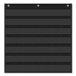 EAMAY Classroom Monthly Calendar Pocket Chart for 2.75 * 2.75 Cards,Homeschool Supplies and Classroom Must Haves! Only Chart(Black)