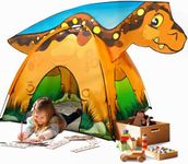 Toysical Dinosaur Discovery Kids Play Tent - Fun & Imaginative Indoor Tent with Full Dinosaur Shaped top - Perfect Indoor/Outdoor Playhouse for Boys and Girls