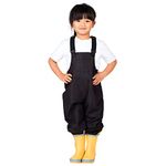 JAN & JUL Toddler Rain and Snow Waterproof Bib Pants (Black, 2-3T)