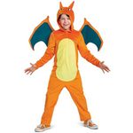 Charizard Costume for Kids, Official Pokemon Costume Hooded Jumpsuit, Child Size Large (10-12)