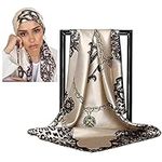 YMXHHB Silk Like Scarf Neck Scarves Women’s Large Square Satin Hair Scarf 35 x 35 inches