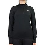 Nike Women's W Nk Element Top Hz Long Sleeved T shirt, Black/(Reflective Silv), M