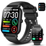 Smart Watch for Men Women Answer/Make Calls, 1.85"Fitness Tracker with Heart Rate Sleep Monitor Fitness Watch 100+Sports Modes Step Counter IP68 Waterproof Activity Trackers Smartwatch for Android iOS