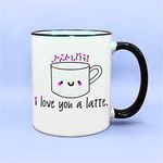 I Love You A Latte Ceramic Coffee Mug, Cute Couples Coffee Cups, Cute Husband Gift, Cute Wife Gift, Cute Boyfriend Gift, Cute Girlfriend Cup