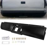 Rear Roll Pan Bumper Steel W/Light & Box Compatible With 1988 1989 1990 1991 1992 1993 1994 1995 1996 1997 1998 Chevy C1500 C2500 C3500