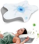 Cervical Pillow for Neck Pain Relief: Oreiller OrthopéDique, Ergonomic Orthopedic Memory Foam Pillow - Neck Support Sleeping Mousse Memoire Pillows for Neck & Shoulder Pain Back & Side Sleeper