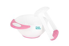 BeeBaby Food Mash & Serve Bowl Set For Baby (Pink)