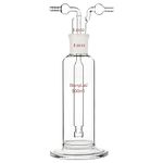 stonylab Drechsel Bottle for Gas Washing, Borosilicate Glass Gas Washing Bottle with Standard 29/32 Joint and 8 mm Serrated Hose, 500 ml