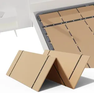 NobleRealm® Large Queen Size (60 x 80 in) Heavy Duty Bed Panels Foldable Box Spring, Bunkie Board, Bed Support Slats | Modular Portability Design, Easy Setup, Foldable