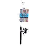 Shakespeare Ugly Stik Catch Ugly Fish Lake and Pond 6’ Spinning Combo 23-Piece Kit, 2-Piece Fishing Rod, Size 30 2-Ball Bearing Spinning Reel, Combines Graphite and Fiberglass for a Strong Rod