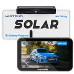 VASTEND Solar Reversing Camera Wireless, Rear View Camera with 5" 1080P Monitor, 4800mAh Backup Camera, 150° Wide Angle, IP69 Waterproof, Reverse Camera for Car, Van, Truck, Pickup, SUV