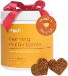 Reggie Morning Multivitamins for Dogs | Advanced Daily Immunity Booster for Heart, Joint, Skin, and Gut Health | Made in The USA, Vet-Approved, & Ideal for All Ages, Breeds, and Sizes - 60 Soft Chews