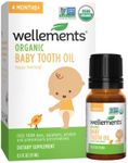 Wellements Organic Baby Tooth Oil for Teething, Free from Dyes, Parabens, Preservatives, 0.5 Fl oz