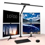 OOWOLF Led Desk Lamp for Office Home, Eye Caring Architect lamp with Remote, Multi-Screen Computer Monitor Light, CIR98 Full Spectrum 24W Adjustable Lighting Table Lamp for Study Drafting, Swing Arm