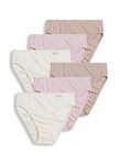 Jockey Women's Underwear Plus Size Elance French Cut - 6 Pack, Ivory/Light/Pink Shadow, 8, Ivory/Light/Pink Shadow, 8 Plus