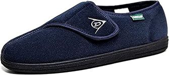 DUNLOP Men's Touch Fastening Adjustable Comfort Washable Slippers (Navy), 9 UK