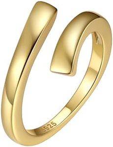ChicSilver Gold Toe Rings for Women 14K Gold Toe Ring Sterling Silver 925 Women Open Adjustable Toe Rings for Women Toe Jewelry for Summer Beach
