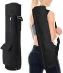 Senprity Yoga Mat Bag, Multifunctional Yoga Mat Bags with Drawstring Water Bottle Bag and Card Organizer Full Zipper Yoga Mat Backpack Adjustable Yoga Sling Bag Shoulder Strap for Workout in The Park