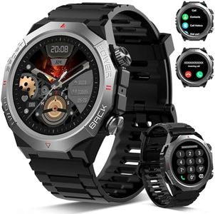 Atheewon Reloj Inteligente Hombre Mujer con Llamadas, 1.39" Militar Smartwatch con 110+ Modos Deportivos, Monitor de Ritmo Cardíaco y Sueño. Pulsera Actividad IP68 Impermeable para Android iOS,Negro